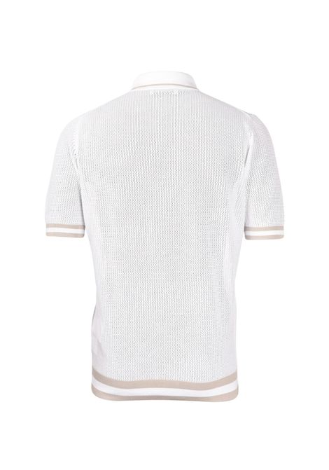 Polo Gran sasso uomo 5718020612 Bianca camicia fresh cotton traforato bottoni Gran sasso | Polo | 5718020612002